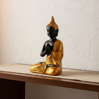Sakyamuni Buddha Statue Resin Buddha Statue Hand-Painted Look for Altar