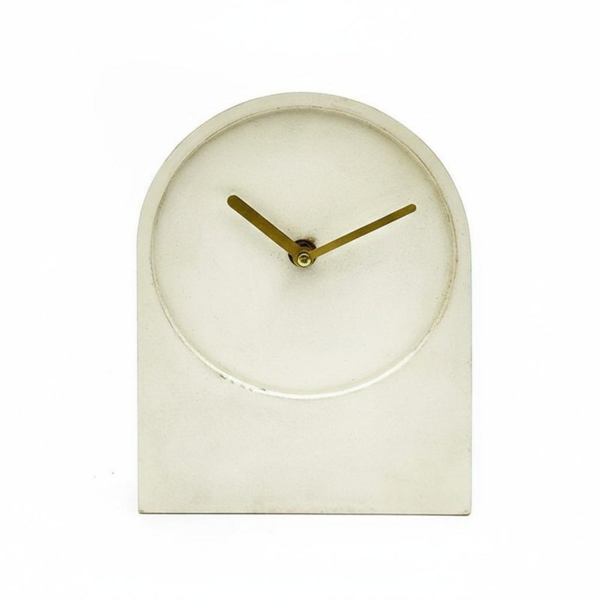 Nordic Style Desk Clock Retro Influenced Minimalist Arch Clock Decorative Piece Decor for Bedroom, Living Room, Office