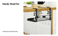 clamp-on beneath-desk holder Large Capacity Hanging Tray Sturdy for telecommuting Workers