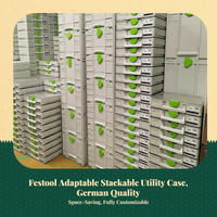 Stackable tool box with tray.
