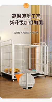 跨境厂家批发置物狗笼子中大型犬方管加粗宠物狗笼狗窝小型犬铁笼