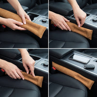 Universal Car Seat Gap Filler with Suede Leather Trim