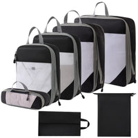 7 Pieces Travel Packing Cubes Mesh Luggage Organizer Set Portable for Travelers