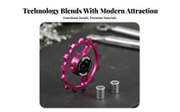 Rear Derailleur Guide Wheel Lightweight Cycle Derailleur Pulley 11T Bearing Pulley Wheel Long-Lasting Fluid Functioning