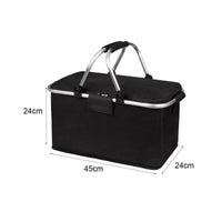 Sturdy Construction Collapsible Insulated Picnic Basket Easy to Clean Large Capacity Thermal Tote for Camping