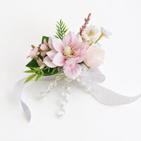 Wrist Corsage with Ribbon Elegant Wrist Corsage with Beads Colorfast for Brides