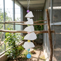 Parrot gnaw Toy with Bell, Hanging Bird Toy for oral Care, Enrichment avian snack for Birds, Parrot Accessories