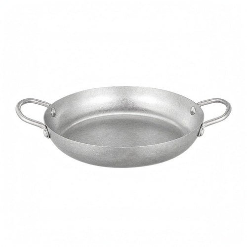 Stainless Steel Seafood Pan Vintage Style Stainless Steel Skillet Loop Handles