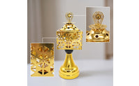 Metal Incense Burner Decorative Tabletop Incense Burner Censer Gold Metal-Like for Home Decor