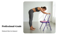 Foldable Iyengar Mind-Body Practice Chair Multi-Functional Iyengar Auxiliary Chair Heavy Duty Mind-Body Practice Inversion Stool Portable for Yogis, Beginners, Seniors, Home Gym