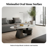 2 Pieces Nesting Coffee Tables Modern Minimalist aesthetic Nesting Table Set Easy Setup Internal Storage for Homeowners, Bedroom
