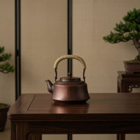 Copper Tea Kettle Traditional Tea Kettle with Wrapped Handle Compact for Teahouse