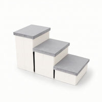 Dog Stairs with Storage Upholstered Furniture Non-Slip for Bedroom, Injured Pets