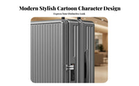 Front-Accessibleing Hardside Suitcase Expandable Wheeled Cabin Luggage for Men