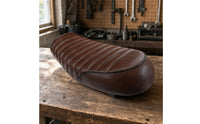 Motorcycle Rear Seat Cushion Vintage Tuck-and-Roll Motorcycle Seat Cafe-Racer Pressure Relief for Custom Builds