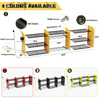 45.5-Inch Wall-Mounted 3-Tier Tool Storage Rack for Power Tools