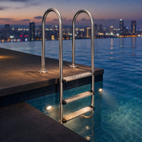 Stainless Steel Detachable Pool Ladder Sturdy Pool Ladder with Handrails Heavy-Duty Non-Slip