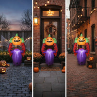 Inflatable Pumpkin Creature Halloween Inflatable Jack-O'-Lantern Yard Decoration Inflate Outdoor for Lawn, Front Porch