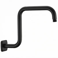 Z-Shaped Shower Arm 90-Degree Bathroom Fixture Polished Cylindrical