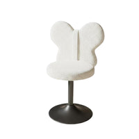 Round plush Stool rotate Function Makeup Chair Easy Assembly for Walk-in Closet