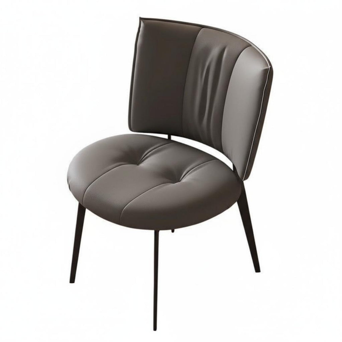 Soft Padded Upholstered Armless Dining Chair Ergonomic Design Modern Minimalist Side Chair Long-Lasting Indoor Furniture High-Rebound Cushion for Restaurant Owners, Hotel Managers, Interior Designers, Cafe, Living Room, Kitchen, Office