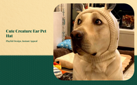 Dog Christmas Hat Adjustable Winter Headwear For Large Dogs