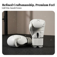 Wear-Resistant PU Leather Women's Boxing Gloves Thick Padding Female Sparring Gloves Multi-Layer Shock Absorption Wide Wrist Support for Girls, Youngsters, Gym