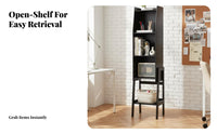 Space-Saving Design Narrow Ladderdesign Shelving Shelving System accessibleShelf Reach Bookcase Multifunctional Storage Rack Large Capacity for Book Lovers, Apartment Dwellers, Homeowners, Study Room, Home Office, Small Areas, Entryway