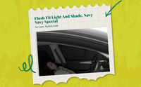 Navy foldable car sunshade, privacy