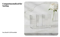 Clear Multi-Compartment Tray Transparent Design Multi-Compartment organizer for Desk