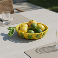Woven Paper Rope Basket Handwoven Home Storage Eco-Friendly for Kitchen Counter