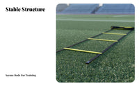 Multifunctional 2 in 1 Agility Ladder Hurdle Long-Lasting Agility Ladder and Hurdle Set Lightweight Collapsible Footwork Training Kit Quick Setup for Athletes, Coaches, Kids, Outdoor, Gym