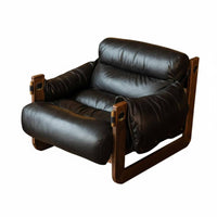 Single-Seater Armchair Light Luxury Aesthetic Upholstered Armchair with Wood Legs Comfortable supportrest Thickly Padded padding