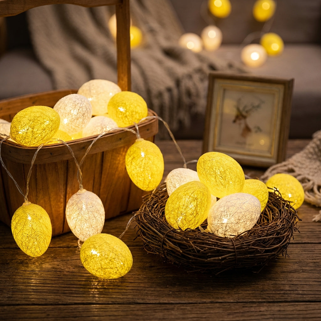 Egg Shaped Multi-Colored Light Emitters LED Easter Egg Lights for Home Stylists, Families, Bedroom, Spring Celebration, Nursery, Living Room, Party