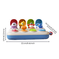 Fine Motor Spring-up-up Toy with Animals Hand-Eye Coordination Spring-up-up Toy Tactile Sensory for Babies, Toddlers, Playroom, Nursery
