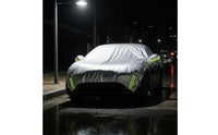 Reflective Half Car Cover Aluminum-Film Car Top Cover Weather-Resistant Safeguarding for Driveway