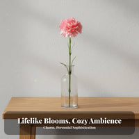 Artificial Carnation Realistic Look Real Feel Carnation Stem Bendable Stems