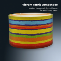 Foldable KD Lampshade for Bedroom, Cylinder Lamp Shade for Table Lamps, Softly Diffusing Light Lamp  - Diameter 20CM x 16CM High