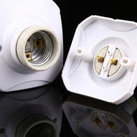 Garage Lighting Light Fitting for Pendant Light, E27 Lamp Holder and Bulb Holder, Flame Retardant E27 Lamp Ceiling Pendant, 2 Pack Plastic Set