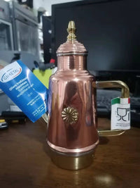 窑炉披萨手工铜制油壶0.5L  意大利进口