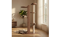 Wooden Cat Climber Climbing Tree Sturdy Base Cat Climbing Towers Structure Space-Saving Pet Accessory