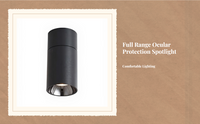 Adjustable anti-glare LED spotlight