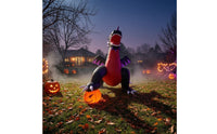 Freestanding Inflatable Dragon with Pumpkin Giant Inflatable Dragon Spooky Lawn Decor Scary