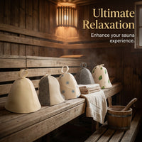 Sauna Hat for Women and Men with Thickened Wool Felt for Steam Room, Extra Long 81cm Coverage for Enhanced Heat Protection, Comfortable Design