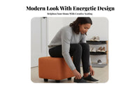 Upholstered Shoe-Changing Stool padded Seat Upholstered Low Stool for Homeowners