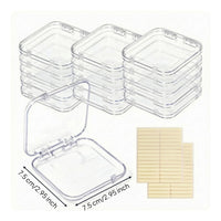 16 Pieces Press-on Nail Box Plastic Press-on Nail Packaging Box Square