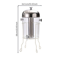 Front Tap Ice Column Serveware Beverage Dispenser with Spigot