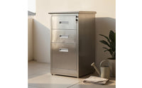 Lockable Steel Filing Cabinet   Three-Drawer Steel Cabinet Rust-Resistant