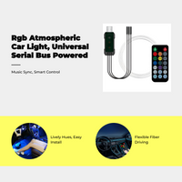 USB RGB car lights, music sync