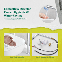 Infrared touchless faucet with mixer
